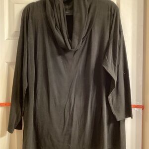 Black Cowl Neck Long Sleeve Top